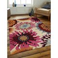 Glitzy Rugs 6 x 9 ft. Hand Tufted Wool Floral Rectangle Area RugCream UBSK00504T0009A11